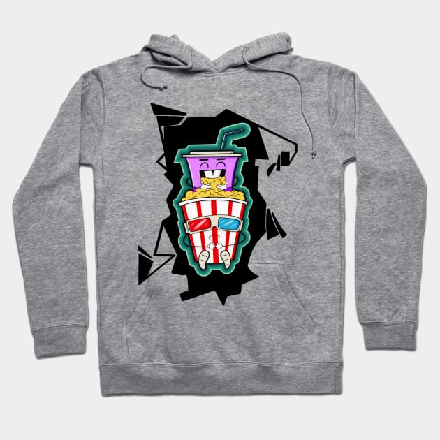 Movie Buffs Hoodie by Art by Nabes